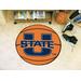 FANMATS NCAA Utah State University Basketball 27 in. x 27 in. Non-Slip Indoor Only Mat Synthetics in Blue/Brown/Orange | 27 W x 27 D in | Wayfair