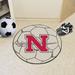 FANMATS NCAA Nicholls State University Soccer 27 in. x 27 in. Non-Slip Indoor Door Mat Synthetics in Black/Gray/Red | 27 W x 27 D in | Wayfair 3064