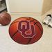 FANMATS NCAA University of Oklahoma Basketball 27 in. x 27 in. Non-Slip Indoor Only Door Mat Synthetics in Brown/Red | 27 W x 27 D in | Wayfair