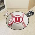 FANMATS NCAA University of Utah Baseball 0.25 in. x 27 in. Non-Slip Indoor Only Mat Synthetics in Brown/Red | 27 W x 27 D in | Wayfair 3125