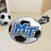 FANMATS NCAA Middle Tennessee State University Soccer 0.25 in. x 27 in. Non-Slip Indoor Only Mat Synthetics in Blue/White | 27 W x 27 D in | Wayfair