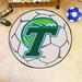 FANMATS NCAA Tulane University Soccer 27 in. x 27 in. Non-Slip Indoor Only Mat Synthetics in Black/Blue/Green | 27 W x 27 D in | Wayfair 1053