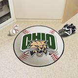 FANMATS NCAA Ohio University Baseball 0.25" x 27" Non-Slip Indoor Mat Synthetics in Brown/Green | 27 W x 27 D in | Wayfair 157