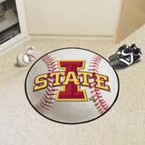 FANMATS NCAA Iowa State University Baseball 27" x 27" Non-Slip Indoor Mat Synthetics in Brown/Red | 27 W x 27 D in | Wayfair 8