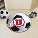 FANMATS NCAA University of Utah Soccer 27 in. x 27 in. Non-Slip Indoor Only Mat Synthetics in Brown/Red | 27 W x 27 D in | Wayfair 3129