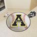 FANMATS NCAA Appalachian State Baseball 27 in. x 27 in. Non-Slip Indoor Only Mat Synthetics in Black/Gray/White | 27 W x 27 D in | Wayfair 3196