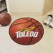FANMATS NCAA University of Toledo Basketball 27 in. x 27 in. Non-Slip Indoor Only Mat Synthetics in Brown/Orange/Red | 27 W x 27 D in | Wayfair