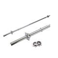 Barbell with Chrome Spinlocks Weight lifting Bar 6ft 1" Standard Press & Curl Bar