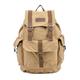 Gootium Canvas Backpack - Vintage Outdoor Rucksack Travel Day Pack, Khaki