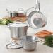 Anolon Nouvelle Copper Stainless Steel Cookware Set, 10-Piece Stainless Steel in Gray | Wayfair 75818