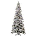 Vickerman 328521 - 4' x 26" Artificial Flocked Kodiak Spruce 175 Multi-Color Italian LED / G40 LED Lights Christmas Tree (A146842LED)