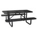 ZORO SELECT 4HUW9 Picnic Table,72" W x62" D,Black