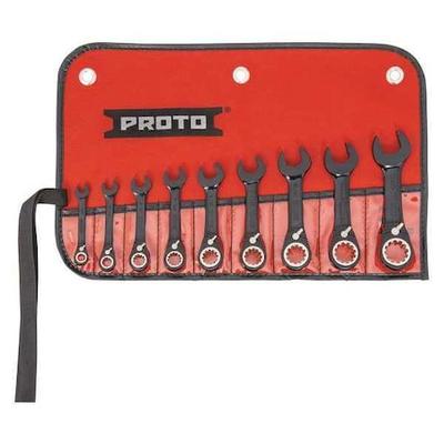 PROTO JSCVS-9S Stubby Ratcheting Wrench Set,Combination
