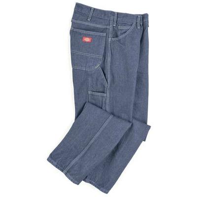 DICKIES LU20RB 33 34 Men's Carpenter Jeans, Blue, Cotton