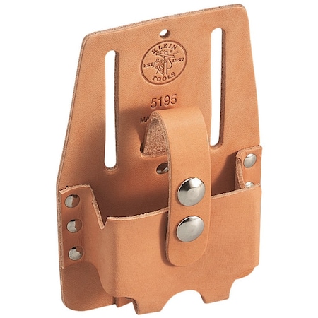 KLEIN TOOLS 5195 Tool Pouch, Tool Holster, Tan, Leather, 1 Pockets