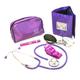 ICE Medical Purple Aneroid Blood Pressure Sphygmomanometer Monitor, Stethoscope, Pen Light (Pen Torch) and Tourniquet - GP Set