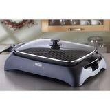 DeLonghi De'Longhi Perfecto Indoor Grill w/ Lid Plastic/Die Cast Aluminum in Gray | 6.69 H x 13.19 D in | Wayfair BG24