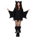 LEG AVENUE 85311 - Cozy Bat Kostüm, Größe XL, schwarz, Damen Karneval Kostüm Fasching