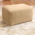 Sure Fit Stretch Pique Box Cushion Ottoman Slipcover Polyester | 29 H x 45 W x 84.25 D in | Wayfair 047293386831
