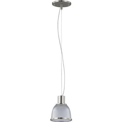 Nuvo Lighting 62921 - 1 Light Brushed Nickel Clear Prismatic Glass Shade Pendant Light Fixture (60-2921)
