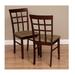 HOME ACCESSORIES INC Tiffany Justin Dining Chair Wood/Upholstered in Black/Brown/Red | 36 H x 17 W x 16.5 D in | Wayfair 24091825LAT 4PC