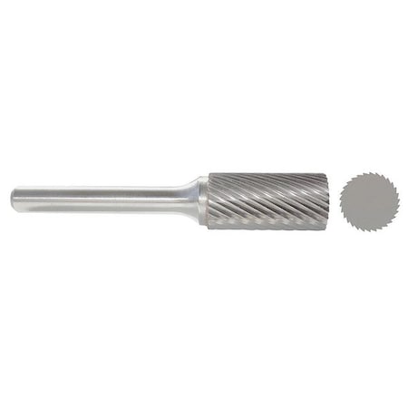 ZORO SELECT 310-001021 Cylinder Bur SA,Carbide,1/4",Single Cut - ZORO SELECT