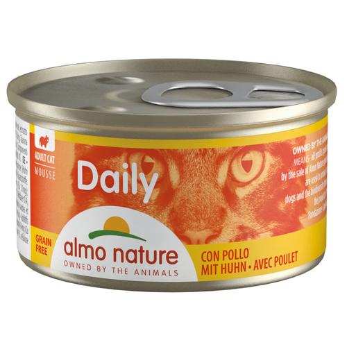 24x85g Mousse mit Huhn Almo Nature Daily Menu Katzenfutter nass