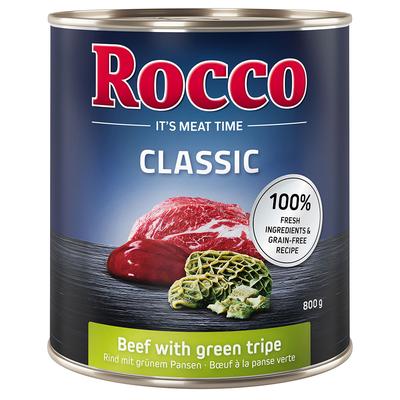 24x800g Classic Rind mit Grünem Pansen Rocco Hundefutter nass