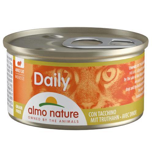 24x85g Mousse mit Truthahn Almo Nature Daily Menu Katzenfutter nass