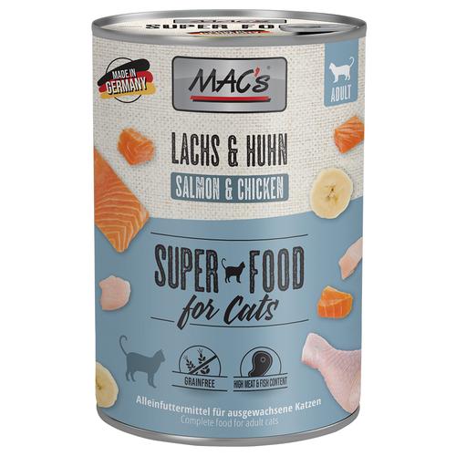 6 x 400g Lachs & Huhn MAC's Katzenfutter nass