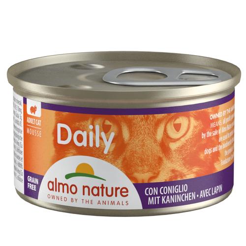 24x85g Mousse mit Kaninchen Almo Nature Daily Menu Katzenfutter nass