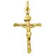 Alexander Castle Solid 9ct Gold Crucifix Necklace Pendant for Women - Cross Charm with Jewellery Gift Box - PENDANT ONLY - 26mm x 18mm