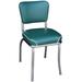 Richardson Seating Retro Home Side Chair in Chrome Faux Leather/Upholstered in Green | 31.5 H x 16 W x 19.5 D in | Wayfair 4210GRNWF