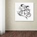 Trademark Fine Art 'Bike Painting Print on Wrapped Canvas in Black | 35 H x 35 W x 2 D in | Wayfair ALI0498-C3535GG