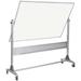 MOORECO 669RH-DD 48"x96" Magnetic, Reversible Porcelain Whiteboard, Gloss,