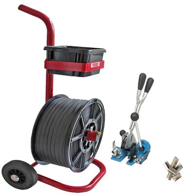 Strapping Kit- Trolley + 1500m Strapping, Combination tool + 250 Seals