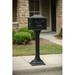 Architectural Mailboxes Pedestal Locking Post Mounted Mailbox Aluminum in Black, Size 17.36 H x 18.0 W x 12.6 D in | Wayfair PED00BAM