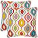 Safavieh Balloon Cotton Throw Pillow Polyester/Polyfill/Cotton | 18 H x 18 W x 2.5 D in | Wayfair PIL551A-1818-SET2