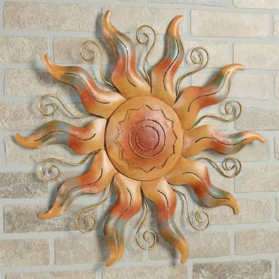 Fiesta Sun Metal Wall Art Multi Warm , Multi Warm