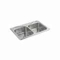 Sterling by Kohler Southhaven 33" L x 22" W Self Rimming Double Bowl Kitchen Sink Stainless Steel in Gray | 7 H x 33 W x 22 D in | Wayfair