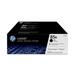 HP 85A 2-pack Black Original LaserJet Toner Cartridges Per cartridge: ~1 600