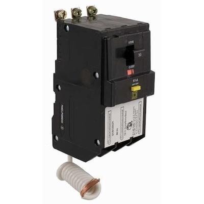 SQUARE D QOB350GFI Miniature Circuit Breaker, QO Series, 50A, 3 Pole, 120/208V