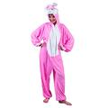 Boland - Kostüm für Erwachsene Hase, Kapuzen-Overall aus Plüsch, Tiermotiv, Reisverschluss vorne, Kaninchen, Häschen, Bunny, Karneval, Fasching, Mottoparty