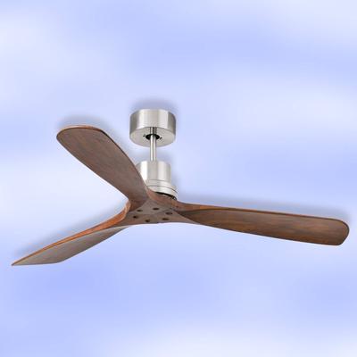 FARO BARCELONA Deckenventilator Lantau, Remote, walnuss/stahl Lantau, Holz dunkel, für Wohn- / Esszimmer, Holz Image