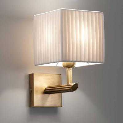 Cremasco Wandlampe IMPERIAL, dimmbar, bronze / altmessing, für Schlafzimmer, Textil / Stoff / Seide, Wandleuchte, Wandlampe Innen Image