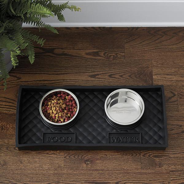 quilted-rubber-pet-food-tray-with-bowl---ballard-designs-large---ballard-designs/