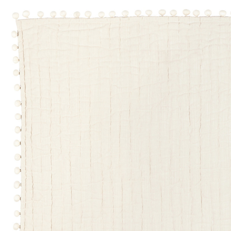 Audree Pom Pom Quilt - Ivory, Twin - Ballard Designs