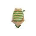 100% Merino Wool Baby Soaker Diaper Cover longies (L, Beige-Green)