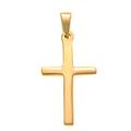 Alexander Castle Heavy Plain Solid 9ct Gold Cross Necklace Pendant for Women & Men - Cross Charm with Jewellery Gift Box - PENDANT ONLY - 28mm x 11mm