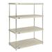 Nexel Solid Shelving Unit Wire/Metal/Plastic in White | 74 H x 36 W x 18 D in | Wayfair 18367CSP